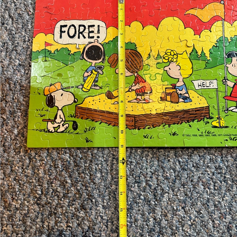 Vtg. PEANUTS MB Puzzle Snoopy Woodstock Complete in Box 100 pieces - Picture 7 of 8